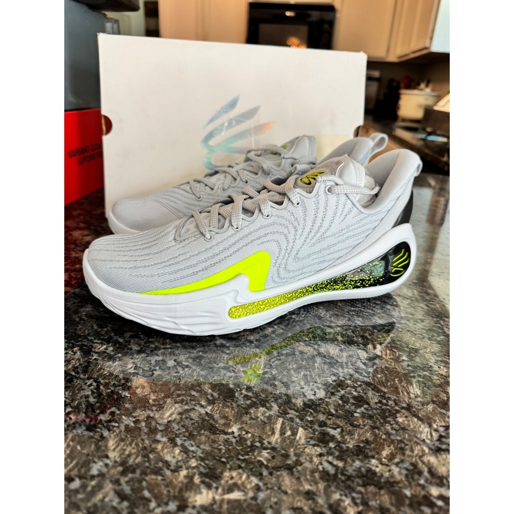 Under Armour Curry 12 Basketball Shoes Grey Black Volt‎ 3027629-100 Mens 9